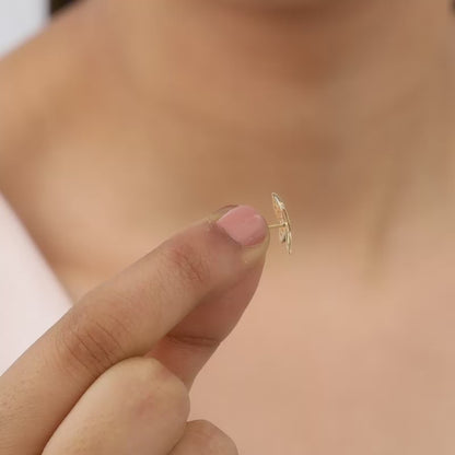 Gold Vlinder Diamond Earrings