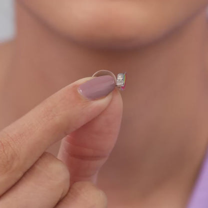 Silver Rainbow Hug Kids Studs