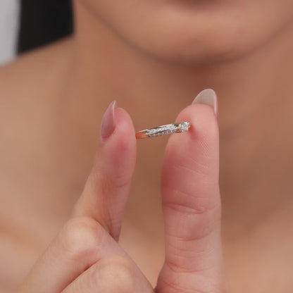 Gold Pave Lab Grown Diamond Ring