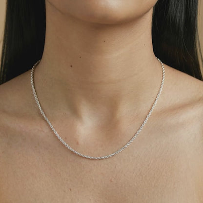 Silver Graceful Rope Chain