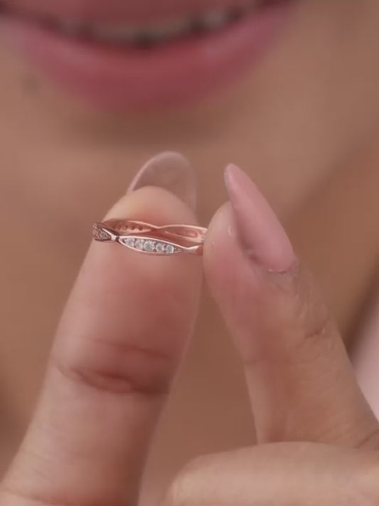 Rose Gold Twisty Turns Ring