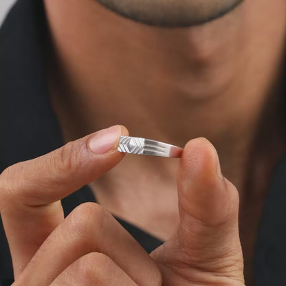 Silver Eternal Symmetry Ring For Him