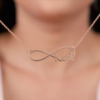 Rose Gold Personalised Infinity Name Necklace