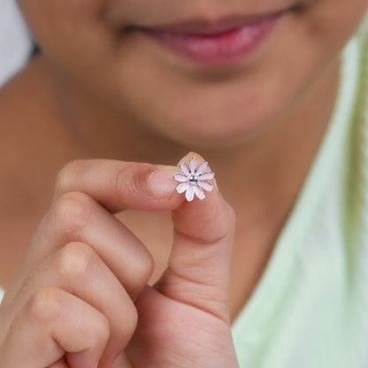 Silver Blush Daisy Kids Stud Earrings