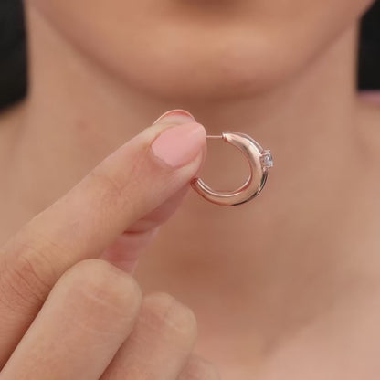 Rose Gold Blush Affair J Stud Earrings