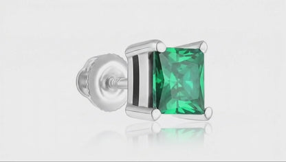 Silver Jadeite Stud For Men