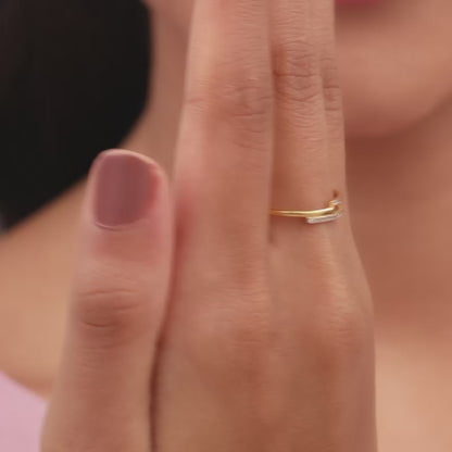 Golden Stacked Chic Ring