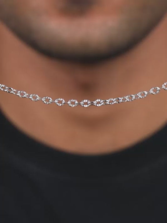 Silver Belcher Chain For Him
