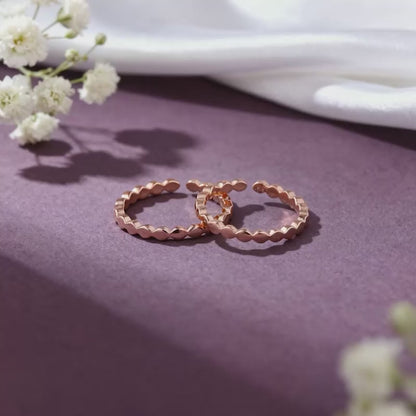 Rose Gold Pankaja Toe Rings
