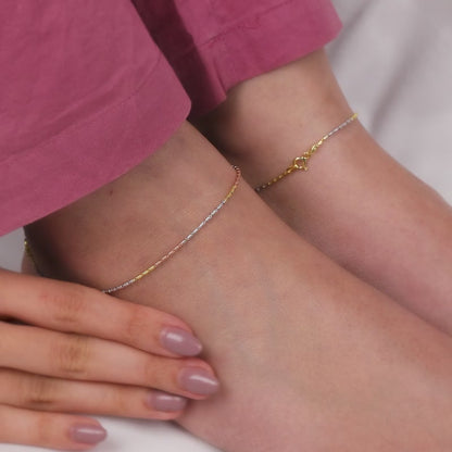 Triple Tone Bonded Anklet