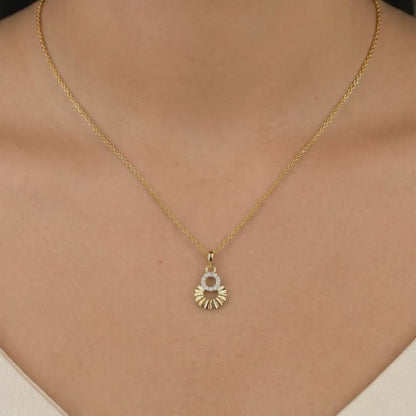 Gold Interstellar Lab Grown Diamond Pendant
