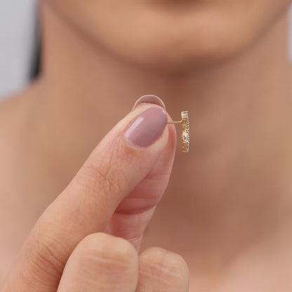 Gold Climber Lab Grown Diamond Studs