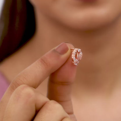 Rose Gold Drop Wreath Studs