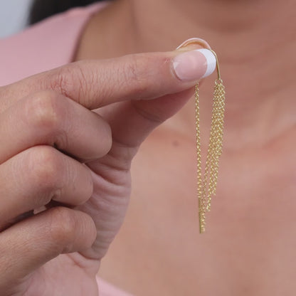 Golden Seriqo Nightshine Sui Dhaga Earrings