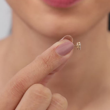 Gold Two Promises Lab Grown Diamond Earrings