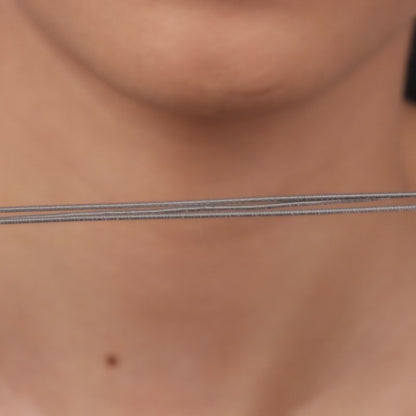 Silver Layered Hasli Necklace