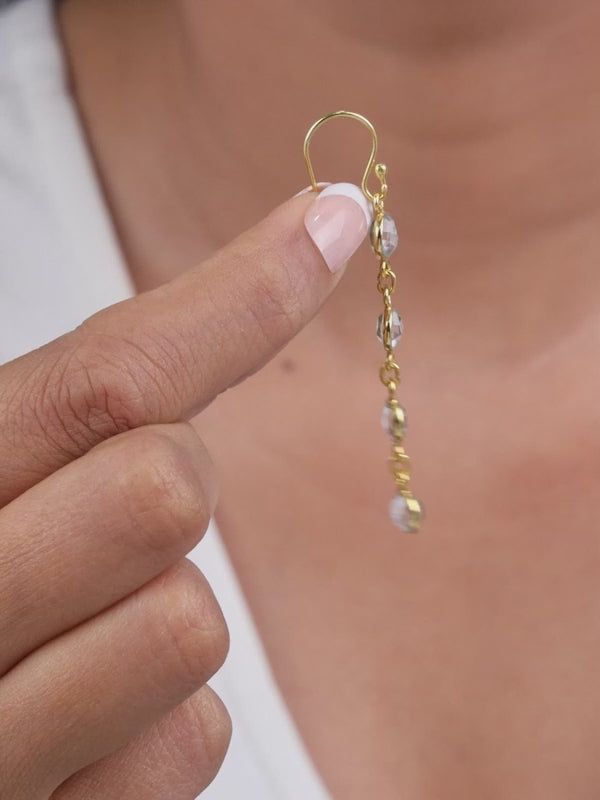 Golden Halo Drift Dangler Earrings