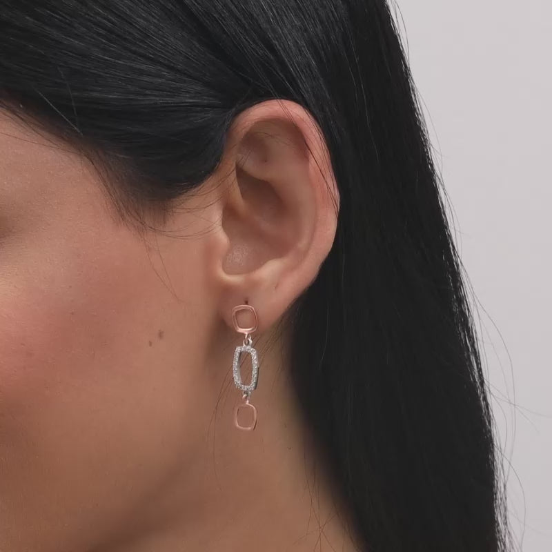 Hammered Sterling Silver Square Hoop Earrings – julie garland jewelry