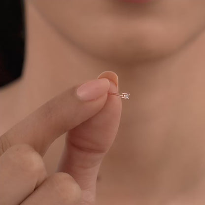 Rose Gold Flick Ear Piercings