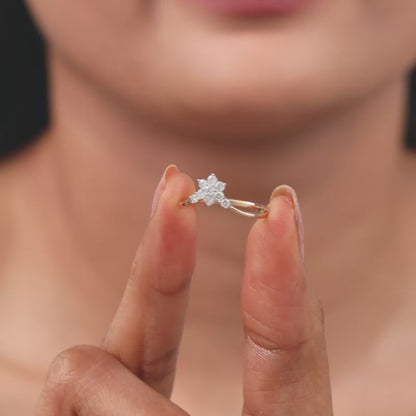 Gold Pieris Lab Grown Diamond Ring