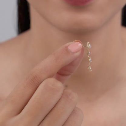 Gold Hearts in Harmony Lab Grown Diamond Earrings