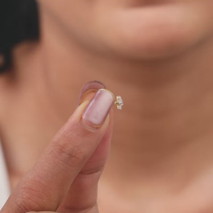 Gold Floral Shine Lab Grown Diamond Earrings