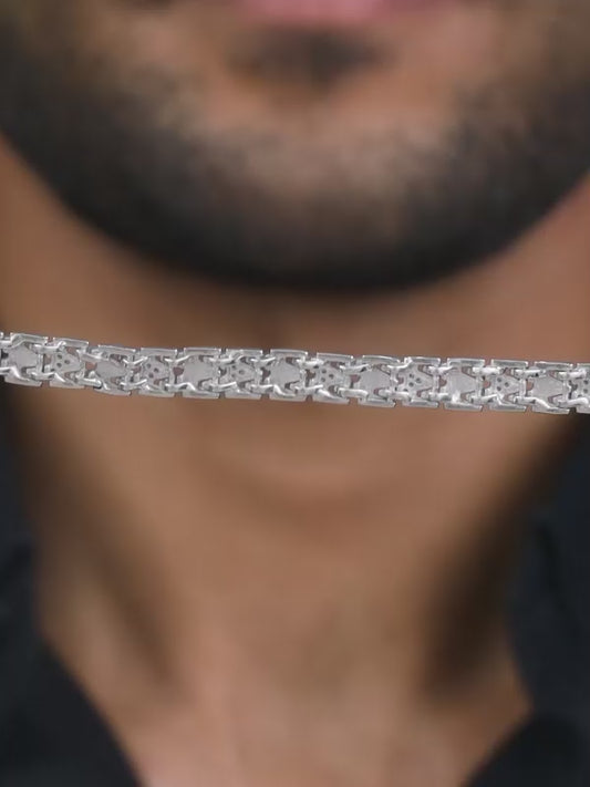 Aditya Roy Kapur Silver Fearless Bracelet For Him