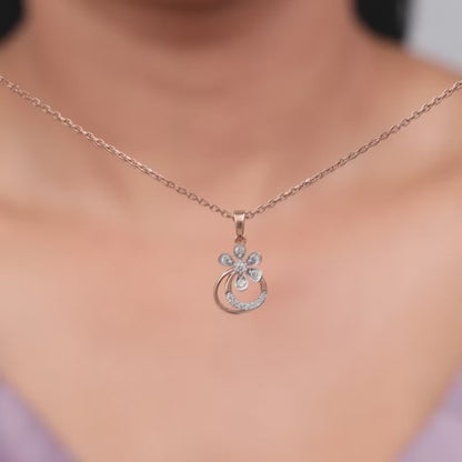 Rose Gold Zinnia Lab Grown Diamond Pendant