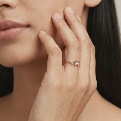Rose Gold Ethereal Floret Ring