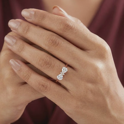 Rose Gold Luminous Bow Ring