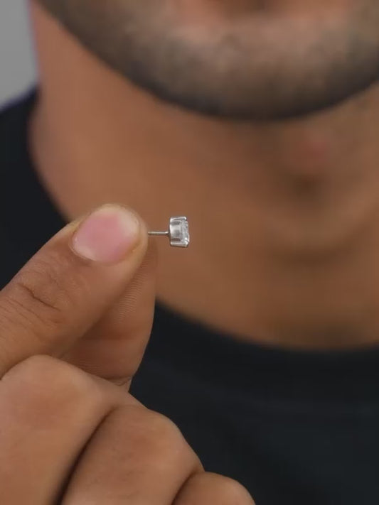 Silver Glint Stud For Men