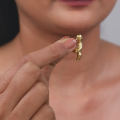 Golden Temptation Statement Earrings