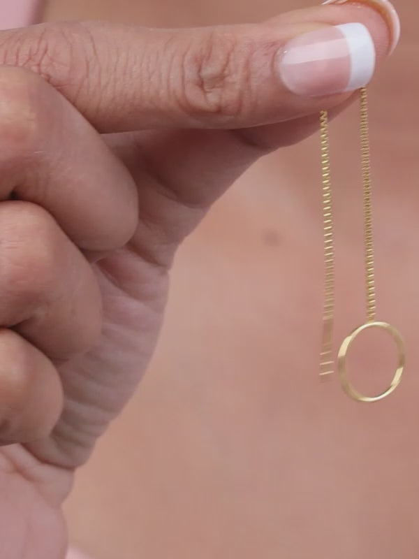 Golden Lunara Loop Sui dhaga Earrings