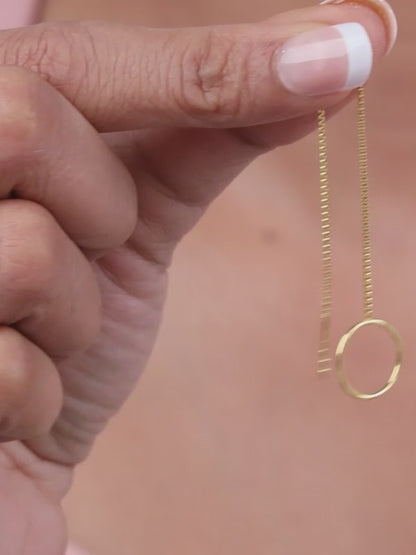 Golden Lunara Loop Sui dhaga Earrings
