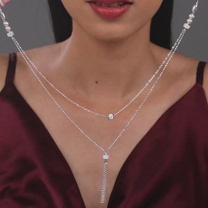 Kriti Sanon Silver Slow Dance Layered Necklace