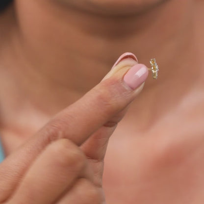 Gold Sunlit Petals Lab Grown Diamond Earrings