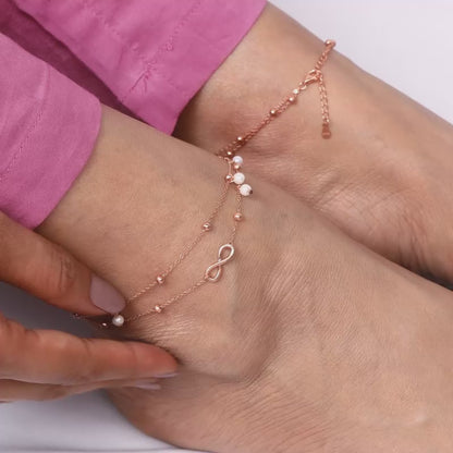 Rose Gold Infinity Grace Anklet