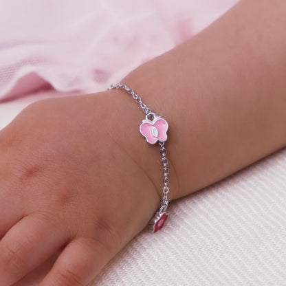 Silver Colourful Floret Kids Bracelet (0 - 2 Years)