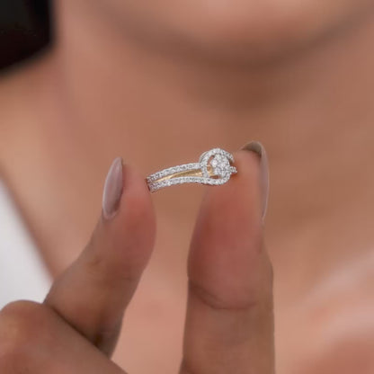 Gold Nigella Cluster Lab Grown Diamond Ring