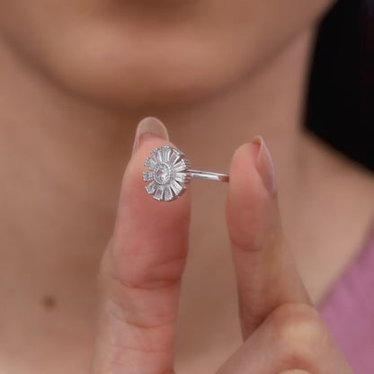 Silver Anemone Ring