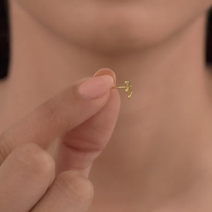 Golden Medusa Ear Piercings