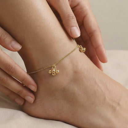 Golden Cute Orb Anklet