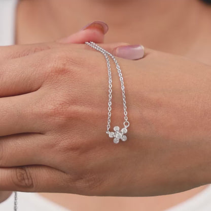 Silver Floral Necklace