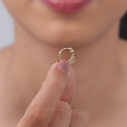 Gold Twist of Light Lab-Grown Diamond Earrings