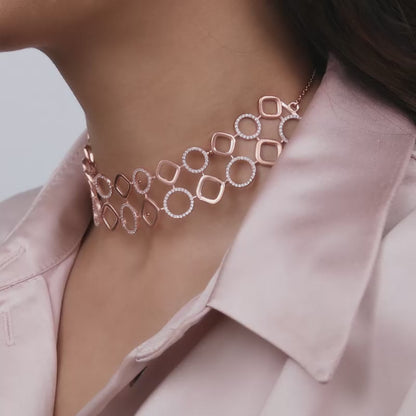 Rose Gold Celestial Choker Necklace