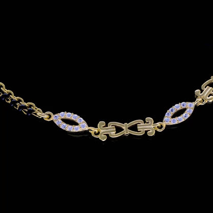 Golden Beads And Chains Anklet