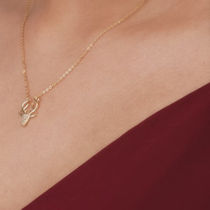 Golden Delicate Deer Necklace