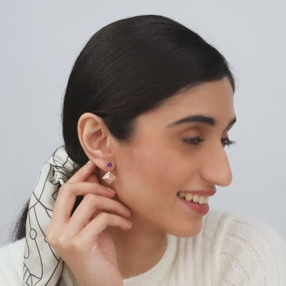 Rose Gold Love in Louvre Earrings