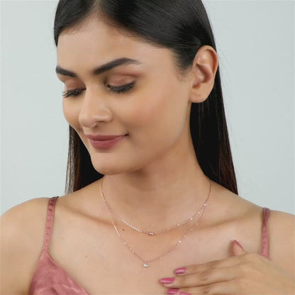 Rose Gold Classic Layered Necklace