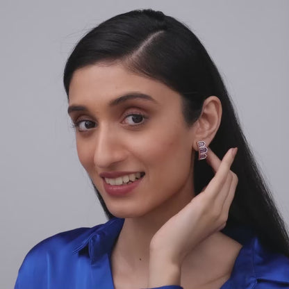 Rose Gold Gates to Taj Earrings